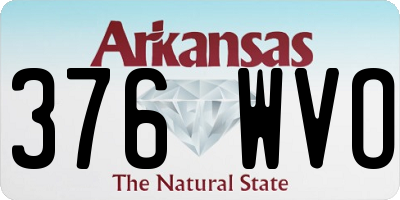 AR license plate 376WVO
