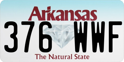 AR license plate 376WWF