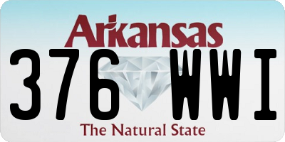 AR license plate 376WWI