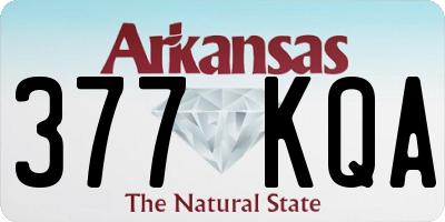 AR license plate 377KQA