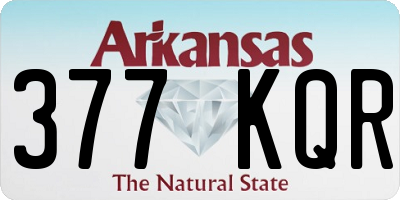 AR license plate 377KQR