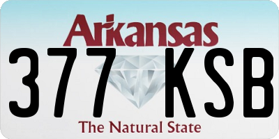 AR license plate 377KSB
