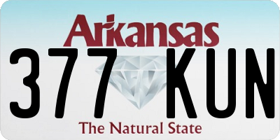 AR license plate 377KUN