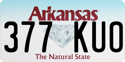 AR license plate 377KUO