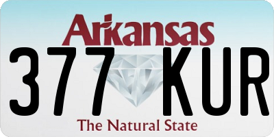 AR license plate 377KUR
