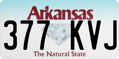 AR license plate 377KVJ