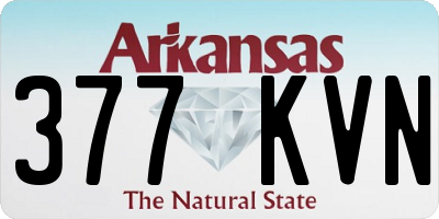 AR license plate 377KVN