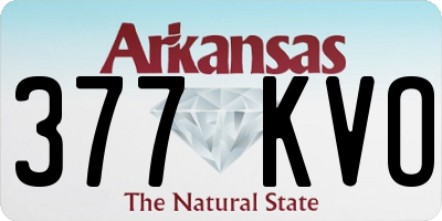 AR license plate 377KVO