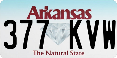 AR license plate 377KVW