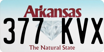 AR license plate 377KVX
