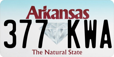 AR license plate 377KWA