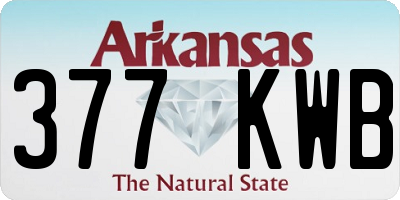 AR license plate 377KWB