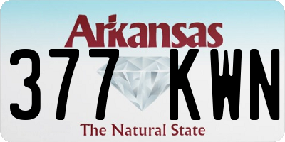 AR license plate 377KWN