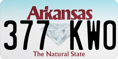 AR license plate 377KWO
