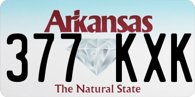 AR license plate 377KXK