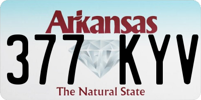 AR license plate 377KYV