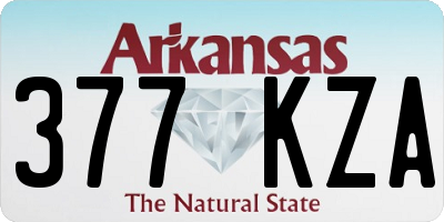 AR license plate 377KZA