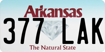 AR license plate 377LAK