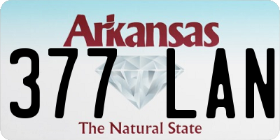 AR license plate 377LAN