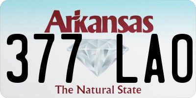 AR license plate 377LAO