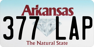 AR license plate 377LAP