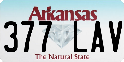 AR license plate 377LAV