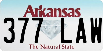 AR license plate 377LAW