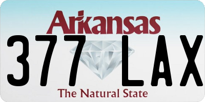 AR license plate 377LAX