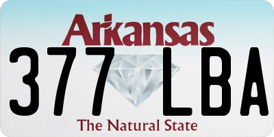 AR license plate 377LBA