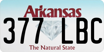 AR license plate 377LBC