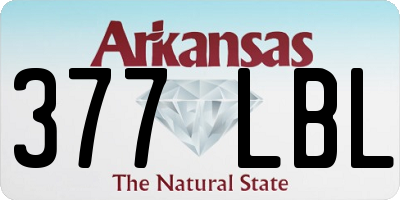 AR license plate 377LBL