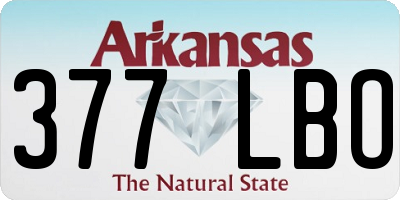 AR license plate 377LBO