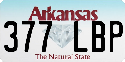 AR license plate 377LBP