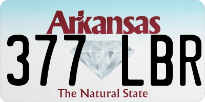 AR license plate 377LBR