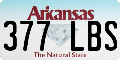 AR license plate 377LBS