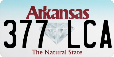 AR license plate 377LCA
