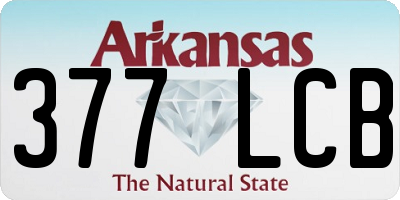 AR license plate 377LCB