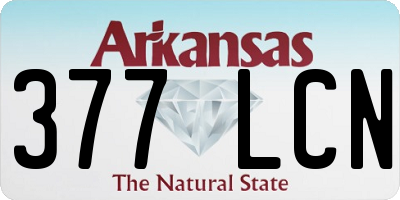 AR license plate 377LCN