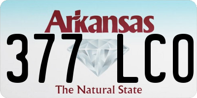 AR license plate 377LCO