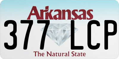 AR license plate 377LCP