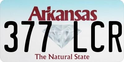 AR license plate 377LCR