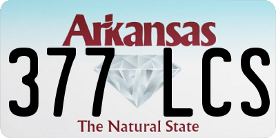 AR license plate 377LCS