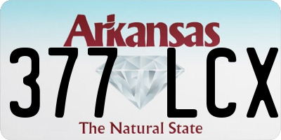 AR license plate 377LCX