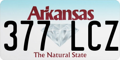 AR license plate 377LCZ