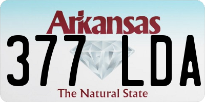 AR license plate 377LDA
