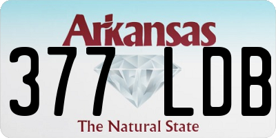 AR license plate 377LDB