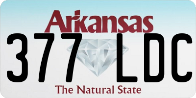 AR license plate 377LDC