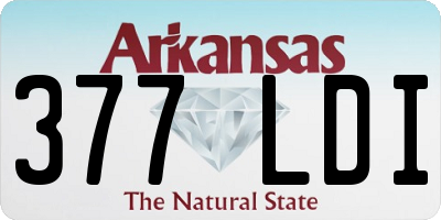 AR license plate 377LDI