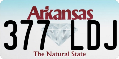 AR license plate 377LDJ