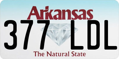 AR license plate 377LDL